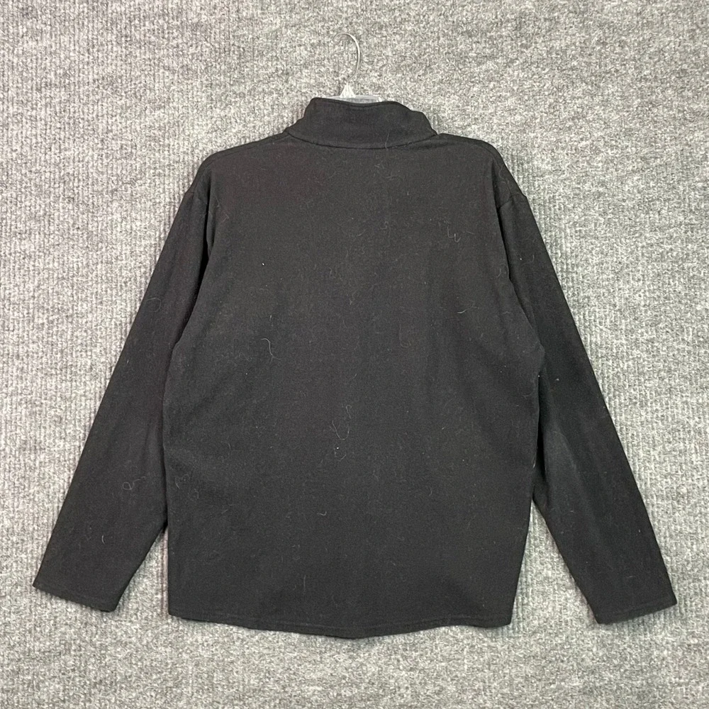 Patagonia Capilene Pullover Mens Large Black Quarter Zip Fleece Base Layer Hole